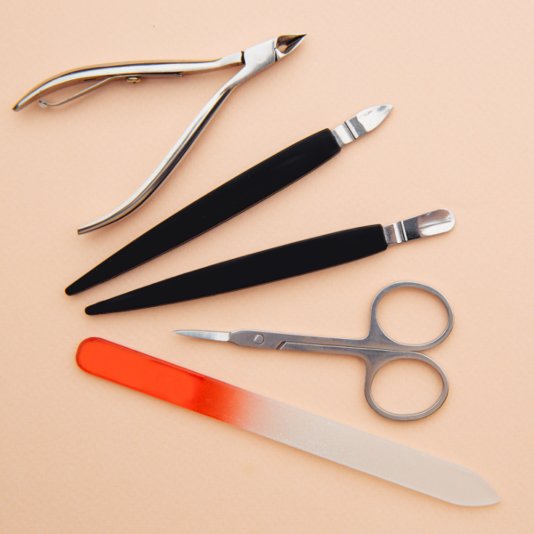 Tools of a manicure set