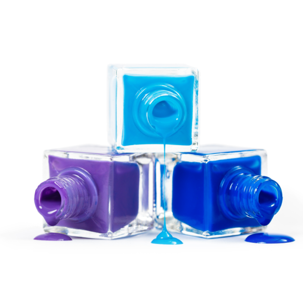 Blue nail polish
